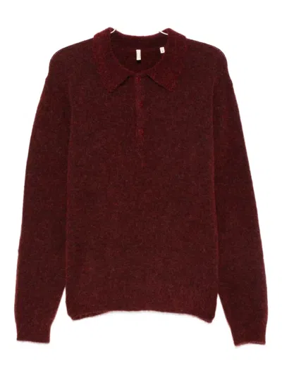 Sunflower Long-sleeve Polo Shirt In Red