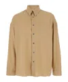 Sunflower 'stable' Beige Shirt With Classic Collar And Dropped Shoulders