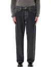 Sunflower Loose Fit Black Stone Washed Organic Denim Jeans In Multi