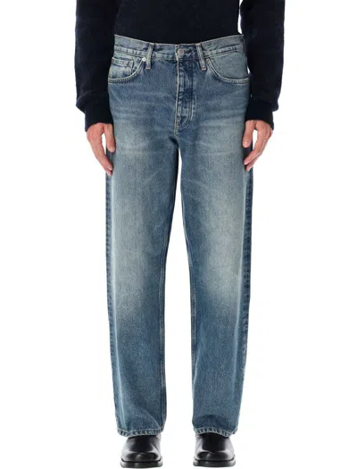 Sunflower Loose Fit Vintage-washed Organic Denim Jeans In Blue