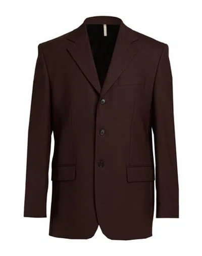 Sunflower Man Blazer Chocolate Brown Size 40 Polyester, Virgin Wool, Elastane