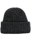 Sunflower Mélange-effect Beanie Hat In Grey