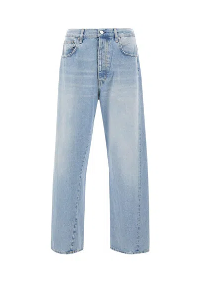 Sunflower Mid-rise Wide Leg Jeans In Vintage Blue