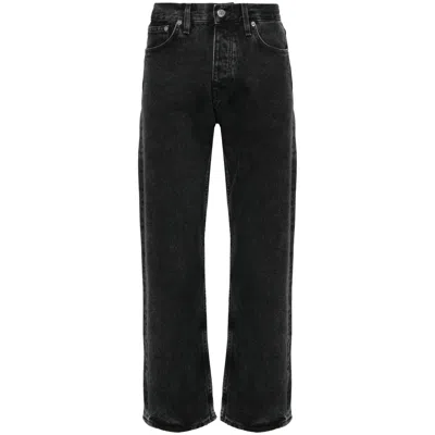 Sunflower Mid-rise Straight-leg Jeans In Black