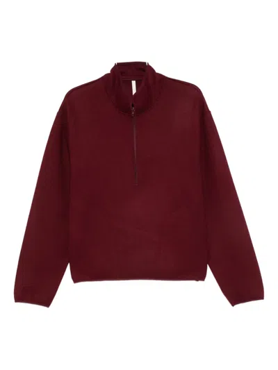 Sunflower Mock-neck Sweatshirt In Burgundy