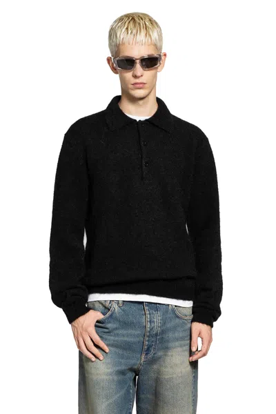 Sunflower Mohair Polo In Black