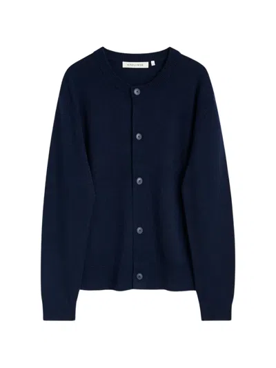Sunflower Moon Button-up Knit Cardigan In Blue