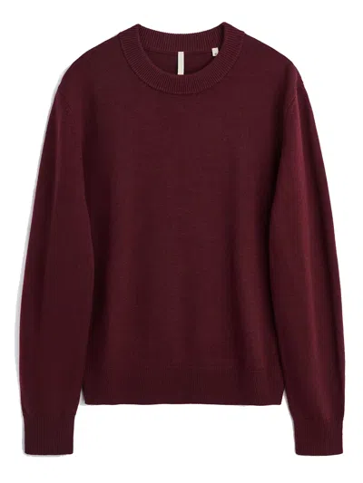 Sunflower Moon Merino Sweater In Burgundy