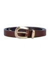 Sunflower Narrow Belt In Brown