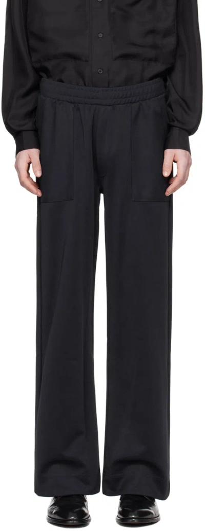 Sunflower Navy Drawstring Track Trousers In Blue