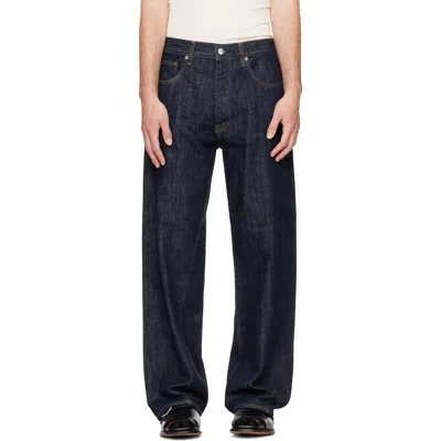 Sunflower Wide Twist Belt Loop Jeans In Blue