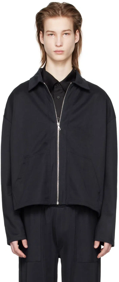 Sunflower Navy Zip Track Jacket In 200 Navy