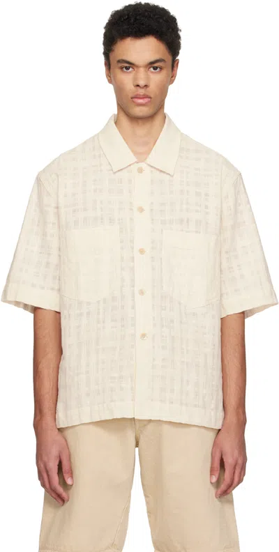 Sunflower Cotton Short-sleeve Adam Shirt In Off White 010