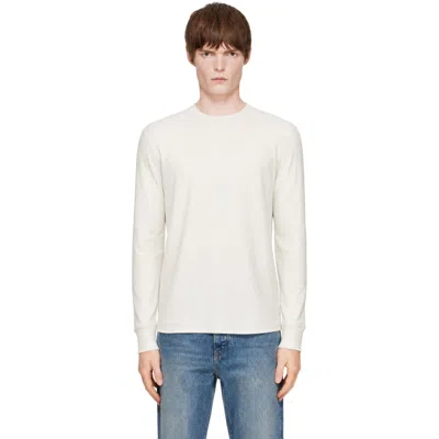 Sunflower Off-white Wool Waffle Long Sleeve T-shirt In Black
