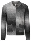 Sunflower Ombre Wool Blend Zip Cardigan In Black