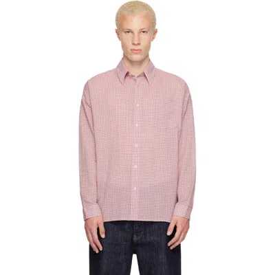 Sunflower Stable Check-pattern Button-down Shirt In Pink