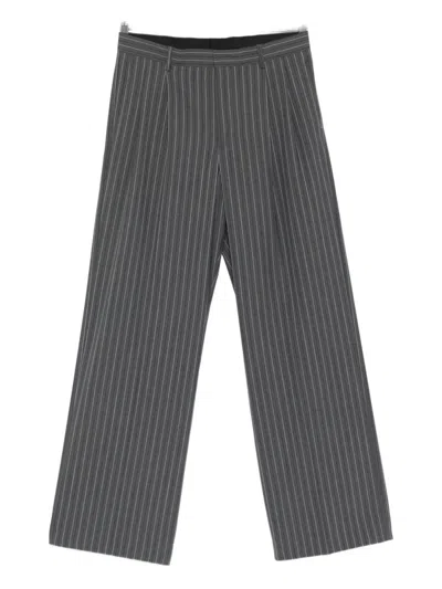 Sunflower Pinstripe Tailored Trousers In Gray