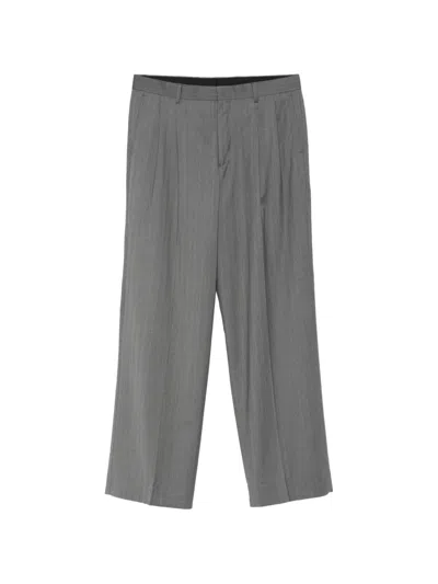 Sunflower Pinstripe Tailored Trousers In Gray