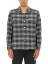 Sunflower Plaid Cotton Shirt In Grey