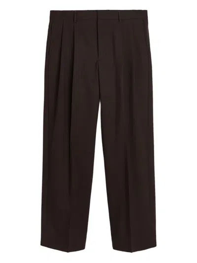 Sunflower Pleated Trouser In Brown