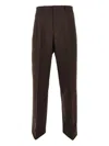 Sunflower Pleated Trousers In Brown