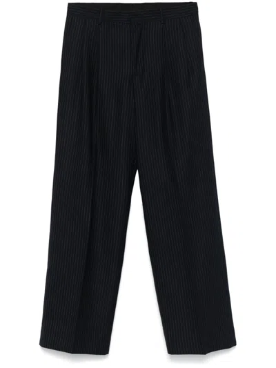 Sunflower Pleated Wide-leg Trousers In Blue