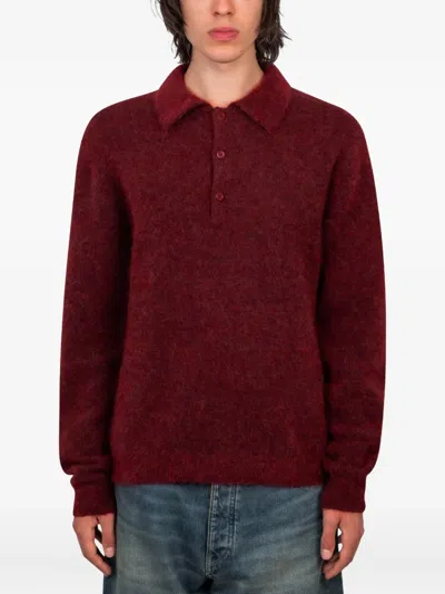 Sunflower Polo Mohair Sweater In Brown