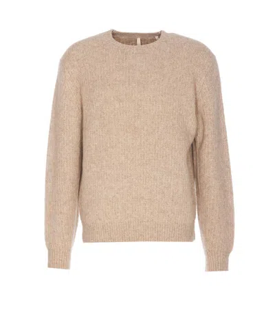 Sunflower Textured Knit Regular Fit Sweater In Beige