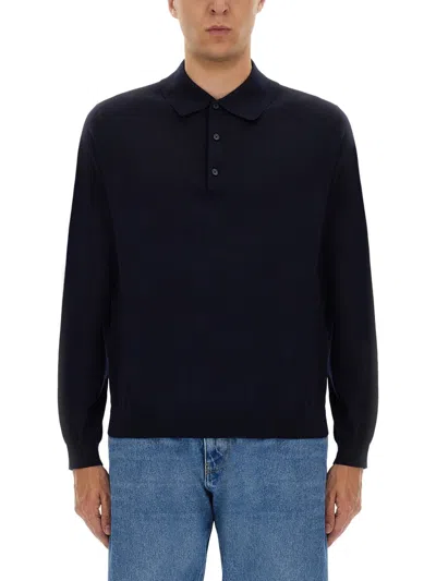 Sunflower Regular Fit Wool Polo For Men In Black