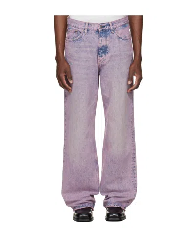 Sunflower Relaxed Boot Belt Loop Jeans In Purple