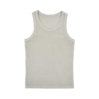 Sunflower Ribbed Cotton Tank Top In Grey