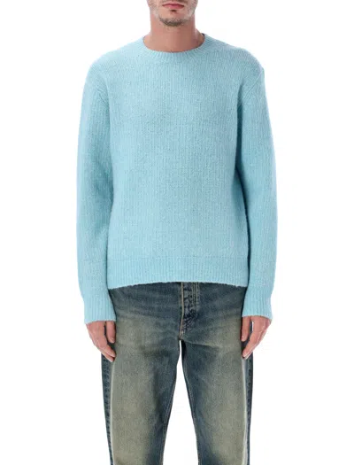 Sunflower Ribbed Knit Long Sleeve Sweater - Size L In Artic Blue