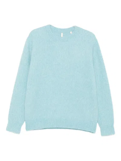 Sunflower Brushed Ribbed Neck Sweatshirt For Men In Blue
