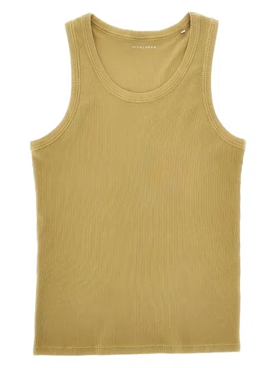 Sunflower Ribbed Cotton Tank Top In Green