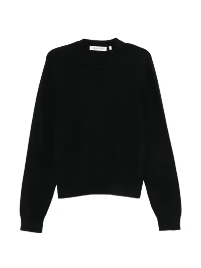 Sunflower Ribbed-knit Crew-neck Sweater In Black