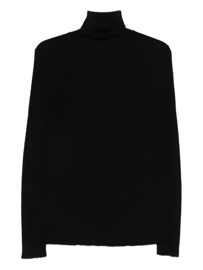 Sunflower Roll-neck Wool Sweater In Black