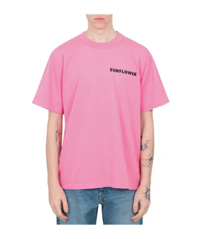 Sunflower Round Neck T-shirt In Pink