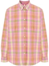 Sunflower Button Down Shirt Pink Check In Pink Check