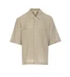 Sunflower Green Adam Shirt Frontal Buttons Closure In Beige