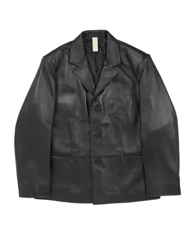 Sunflower Short Leather Blazer