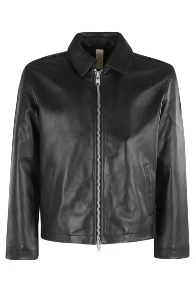 SUNFLOWER SUNFLOWER SHORT LEATHER JACKET