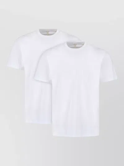 Sunflower Short Sleeve Crew Neck Plain T-shirt In White
