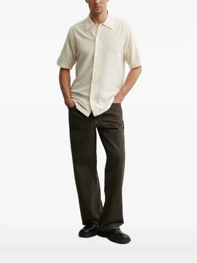 Sunflower Short-sleeve Open-work Shirt In Neutral