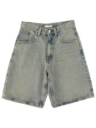 Sunflower Super Wide Organic Denim Shorts In Gray