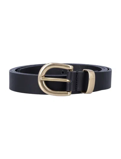 Sunflower Simple Belt Brass In Black