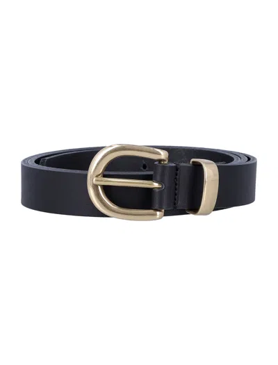 Sunflower Simple Belt Brass In Black