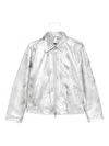 Sunflower Snakeskin-effect Zip-front Jacket In Silver