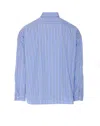 Sunflower Blue Striped Cotton Shirt With Button-down Collar In Blue