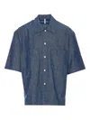 Sunflower Blue Cotton Shirt In Blue