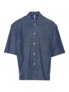 Sunflower Blue Cotton Shirt In Blue